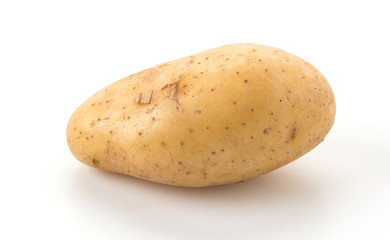 fresh potato on white background