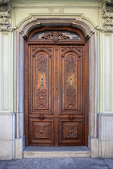 Old Wooden Entrance Door - beautiful decorated, traditional