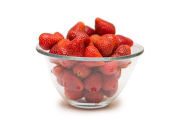 Strawberries isolated on the white background