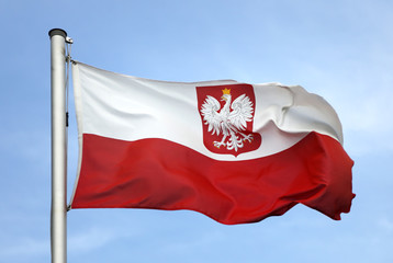 Naklejka premium Flag of Poland