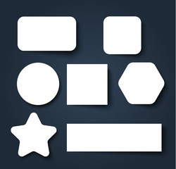 Abstract wavy shape sticker design. 