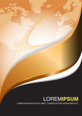 Bronze luxury brochure business vector design.