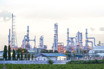 Obraz na płótnie Canvas Petrochemical industrial plant, Oil and gas refinary