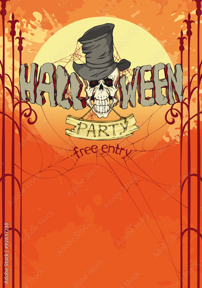 Wall mural Halloween Party