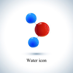 Vector template water icon . Molecule for medicine, science