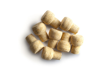 Wine corks isolated on white background