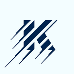 K letter logo design template.