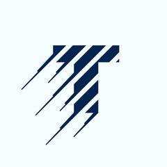 T letter logo design template.