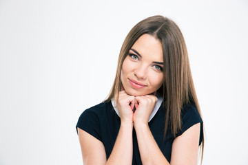 Fototapeta premium Pretty woman looking at camera