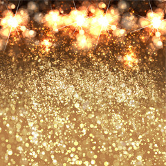 Festive Christmas and New Year gliter background easy all editab