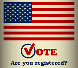 USA 2016 Presidential election - Are you registered? - template