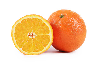 Bright orange isolated on white background