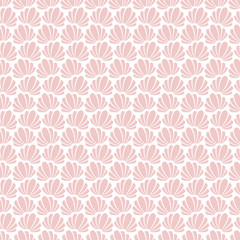 Retro Seamless Pattern Seashells Rose