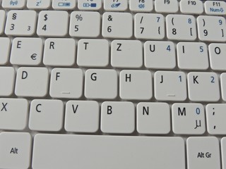 Tastatur , wei&szlig;