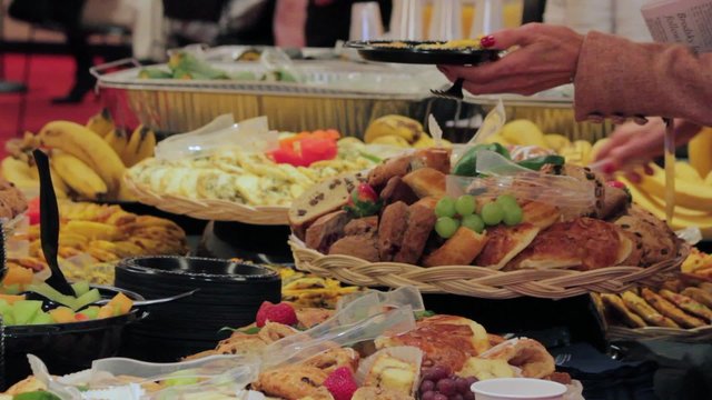 Business brunch table