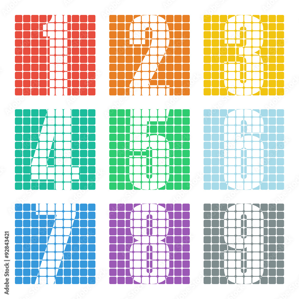 Poster numbers set. design vector illustration.