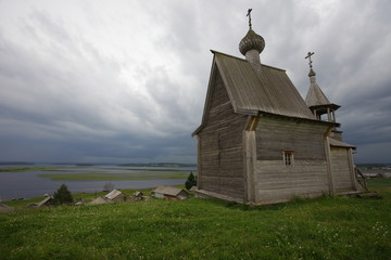 Fototapeta premium Wooden orthodox chapel of St. John the Evangelist
