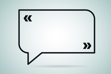 Fototapeta premium Quote blank template bubble empty design