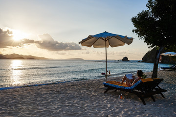 coron white sand beach Palawan Philippines