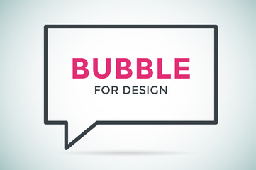 Quote blank template bubble empty design