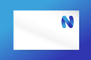 N letter vector logo icon monogram business card
