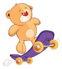 A stuffed toy bear cub cartoon  © liusa