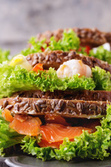 Sandwich with seafood
