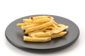 french fries on white background