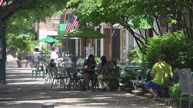 Diners at outdoor table