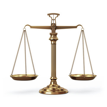 Brass scales - balanced - front view
