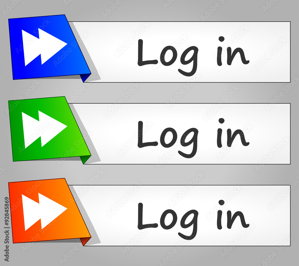 Poster log in buttons