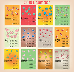 Colorful Calendar-2016