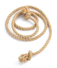 ship rope isolated on white