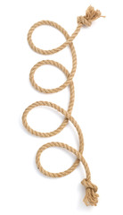 ship rope isolated on white