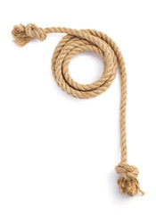 ship rope isolated on white