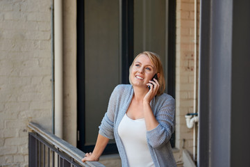 woman talking on phone