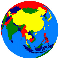 southeast Asia on political map