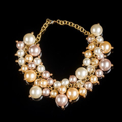 necklace on a black background
