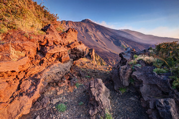 Sicily, Italy: Mount Etna at sunset