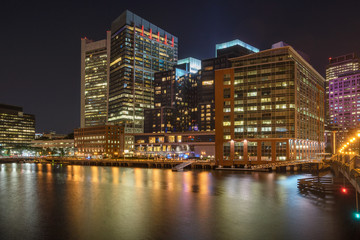 Obraz premium Boston harbor and waterfront