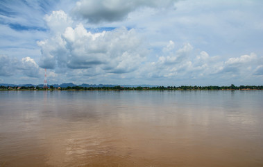 Landscape river and sky