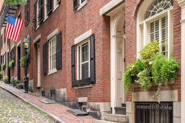 Naklejka premium Beacon Hill w Bostonie