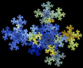 3d abstract fractal illustration background for creative design