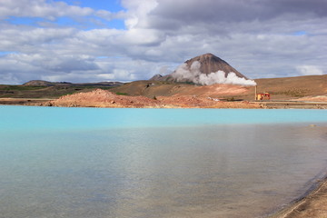 See mit heißen Quellen (Blaue Lagune) auf Island