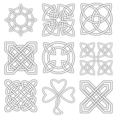 Fototapeta na wymiar Collection of Celtic knots