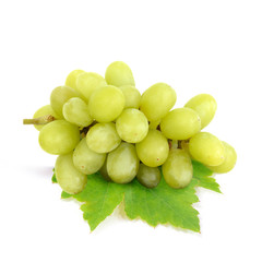 Green grape isolated on white background (Fruit)