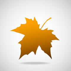 Naklejka premium Silhouette of the maple leaf. Canadian symbol. Vector illustration. Eps 10