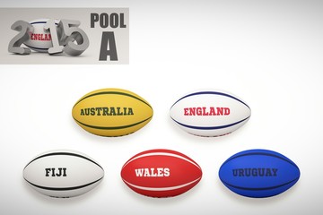 Composite image of england rugby 2015 message 