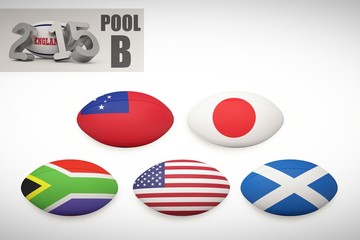 Composite image of england rugby 2015 message 