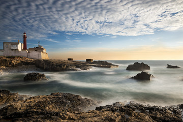 Fototapeta na wymiar Lighthouse, Cabo Raso, Cascais, Portugal: 2015